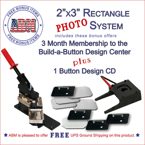 2x3 inch rectangle photo button maker kit