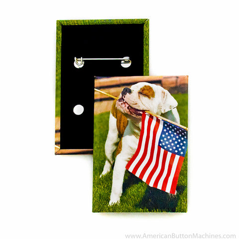 2x3 Inch Vertical Pinback Button Set - Paper - American Button Machines