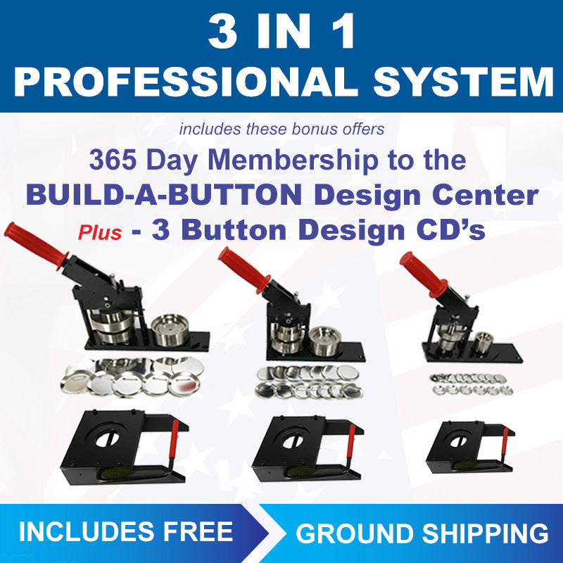 The 3 in 1 Professional Button Maker Kit – American Button Machines