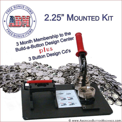 2.25" Mounted Button Making Kit - American Button Machines