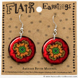 1" French Wire Earring Set - American Button Machines