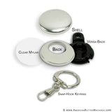 1.5" Versa-Back Snap Hook Keychain Set - American Button Machines