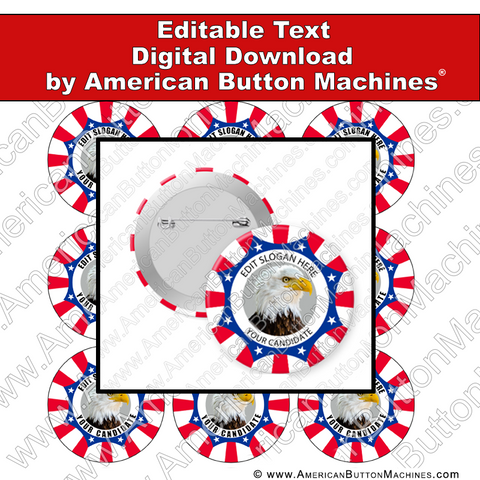 Campaign Button Design - Digital Download for Buttons - 101