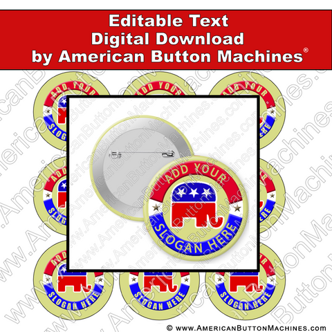 Campaign Button Design - Digital Download for Buttons - 103