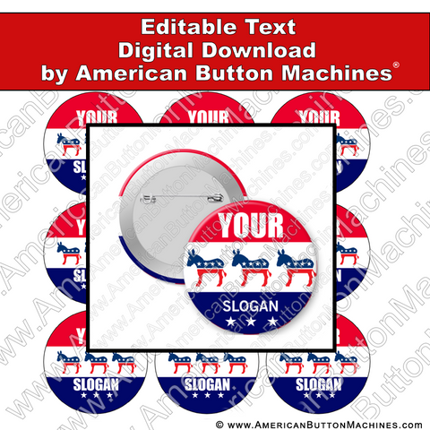 Campaign Button Design - Digital Download for Buttons - 105