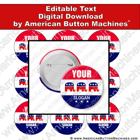 Campaign Button Design - Digital Download for Buttons - 106
