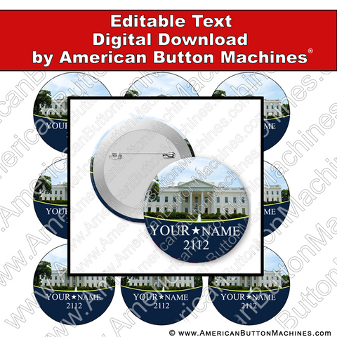 Campaign Button Design - Digital Download for Buttons - 118