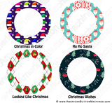 Digital Download for Buttons - Christmas Border Set