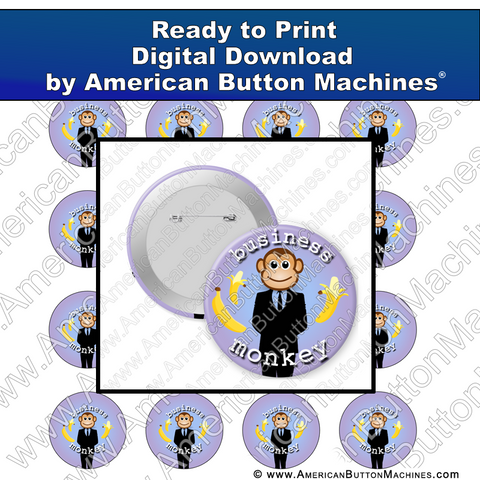 Business Monkey - Digital Download for Buttons