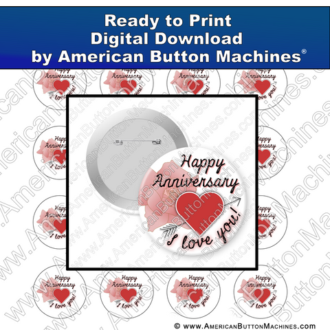 Digital Download, For Buttons, Digital Download for Buttons, Love, Anniversary