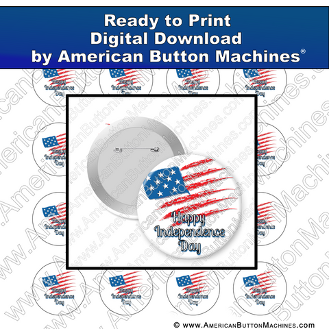 Digital Download, For Buttons, Digital Download for Buttons, July 4th, July Fourth, Flag, America