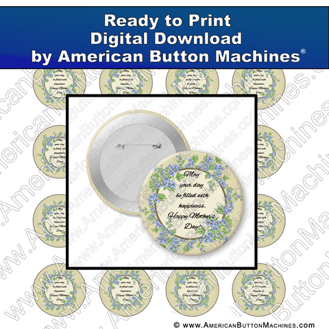 Digital Download, For Buttons, Digital Download for Buttons, mother, mother's day