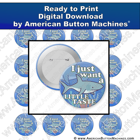 Digital Download, For Buttons, Digital Download for Buttons, Shark ,taste, diver, swimming, ocean