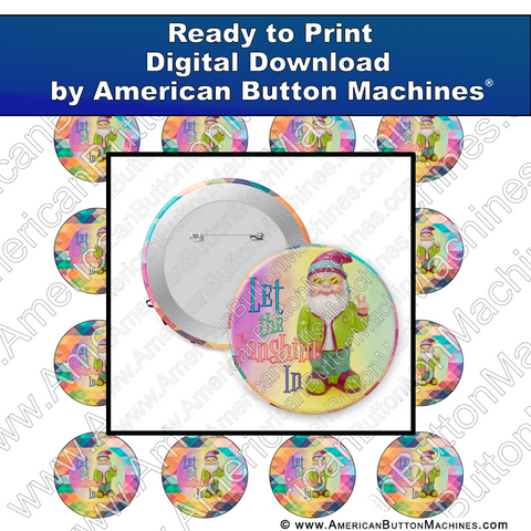 Digital Download, for buttons, digital download for buttons, sunshine