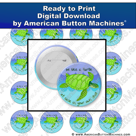 Digital Download, Digital Download for Buttons, turtle, sea turtle, ocean