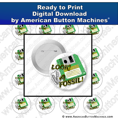 Digital Download, For Buttons, Digital Download for Buttons, technology, disc, disk, fossil, old school, floppy