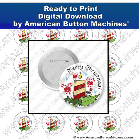 Digital Download, For Buttons, Digital Download for Buttons, Christmas, Holidays
