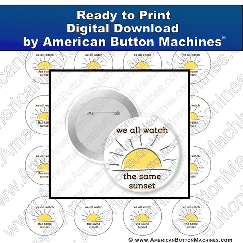 Digital Download, for buttons, digital download for buttons, sunset, summer