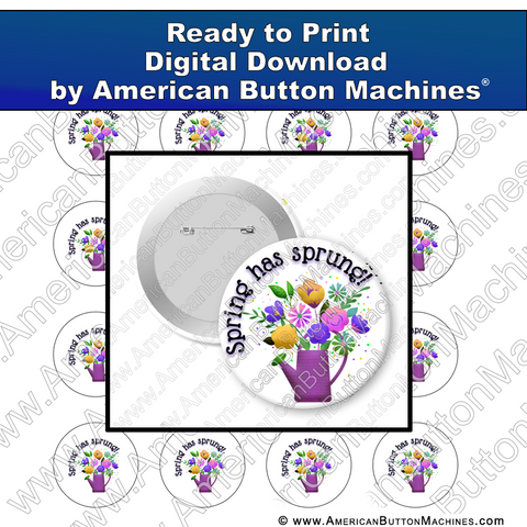 Digital Download, For Buttons, Digital Download for Buttons, spring, floral, flowers