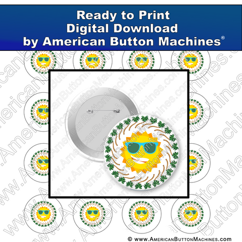 Digital Download, for buttons, digital download for buttons, Summer, Sun
