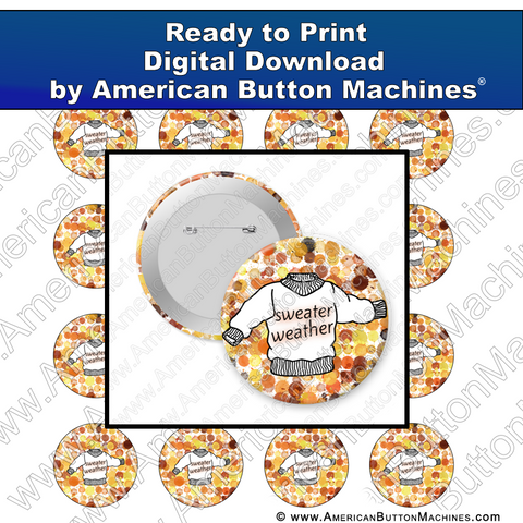 Digital Download, For Buttons, Digital Download for Buttons, sweater, fall, winter