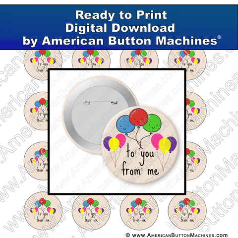 Digital Download, For Buttons, Digital Download for Buttons, gift, gift tag, birthday, anniversary, present