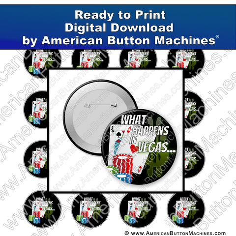 Digital Download, For Buttons, Digital Download for Buttons, Vegas, gambling, fun, bachelor, bachelorette