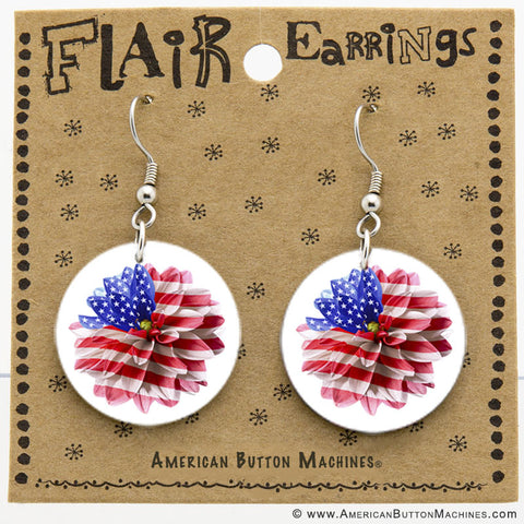 1" French Wire Earring Set - American Button Machines