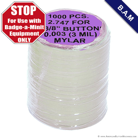 2.25'' Mylar - BAM - American Button Machines