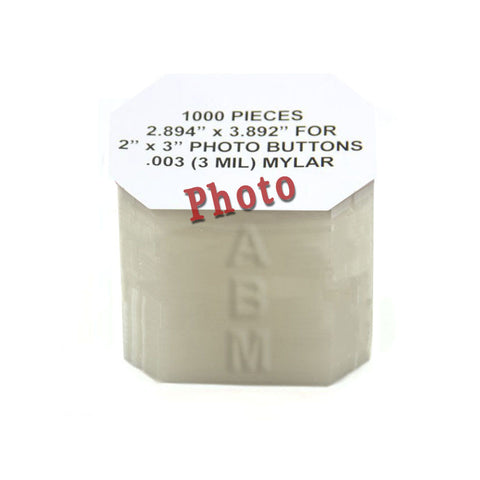 2x3 Mylar for PHOTO Button Makers - American Button Machines