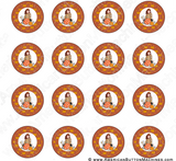 Painting Pumpkins - Digital Download for Buttons