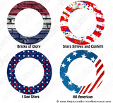 Digital Download for Buttons - Patriotic Border Set