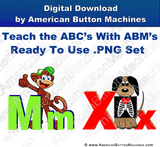 Alphabet - Digital Download for Buttons