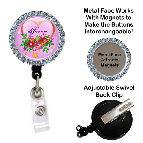 Rhinestone Badge Reel
