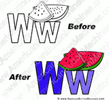 Ready to Color Alphabet - Digital Download for Buttons