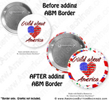 Digital Download for Buttons - Patriotic Border Set