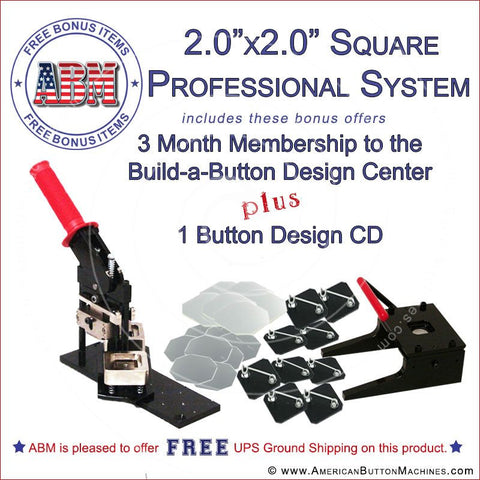 Square 2x2" Professional Kit - American Button Machines
