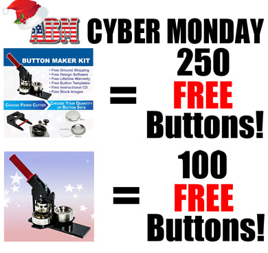 Free Buttons from ABM in our Cyber Monday Spectacular!