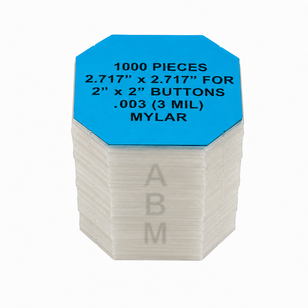 2x2 Mylar for PAPER Button Makers - American Button Machines