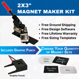 2"x3" Rectangle Magnet Making Kit - Paper - New - American Button Machines