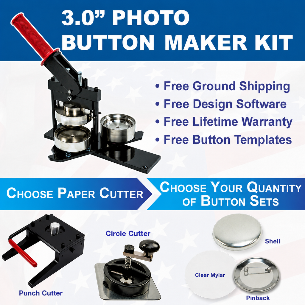 3 inch photo button maker kit