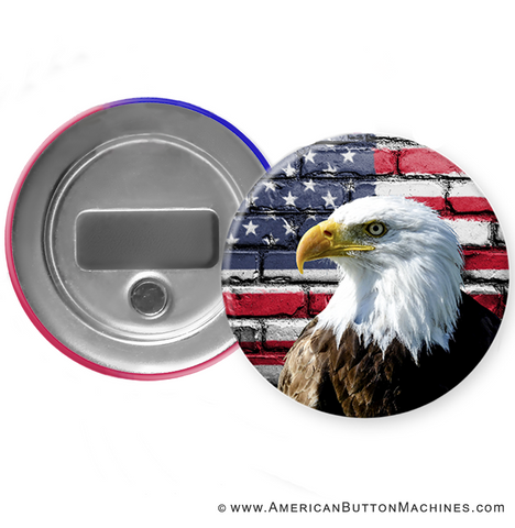 2.25" Metal Bottle Opener Set - With Magnet