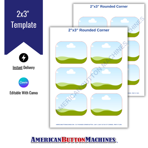 2x3" Rounded Corner Printing Templates