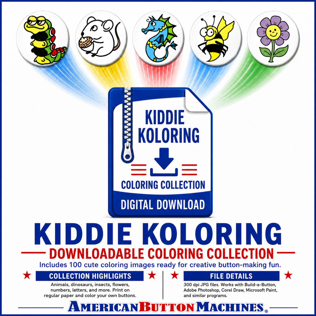 Kiddie Koloring Collection 1- American Button Machines