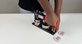 2.25 inch Button Maker Kit demo — Model 225 press, Professional Graphic Punch, and pinback button assembly
