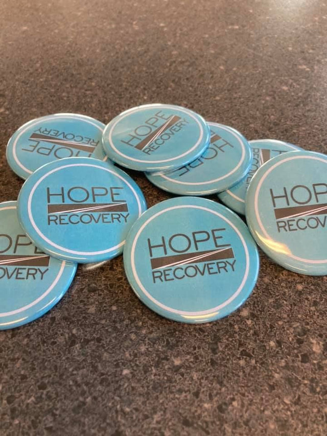 Business Logo Buttons - customer photo