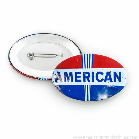 1.75x2.75 Oval Pinback Button Sets - American Button Machines