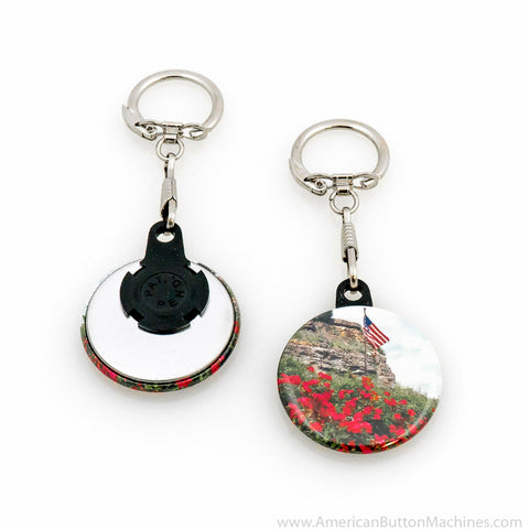 1.5" Versa-Back Snap Hook Keychain Set - American Button Machines