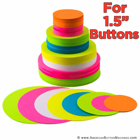 Pre-Cut Paper Circles for 1.5" Buttons - American Button Machines