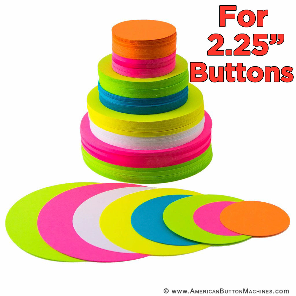 Pre-Cut Paper Circles for 2.25" Pinback Buttons - American Button Machines